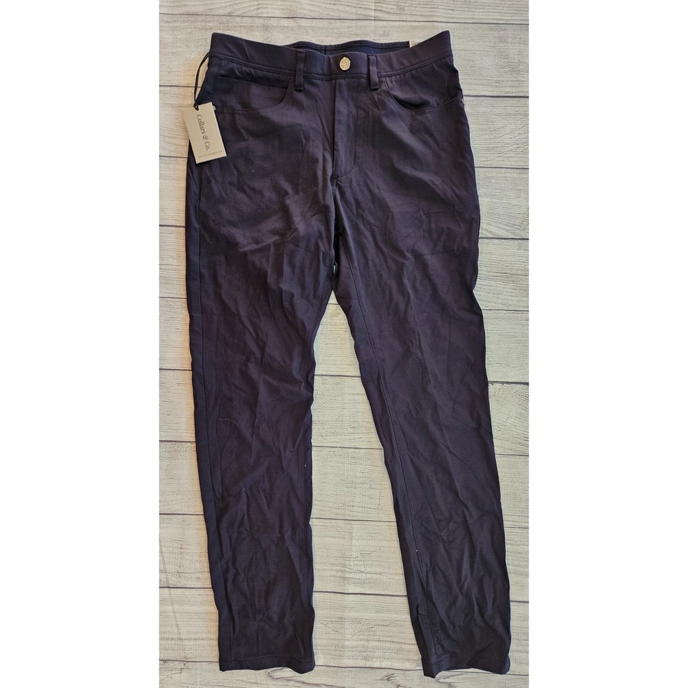 NWT Collars & Co CEO Tech Pull On Pants Mens 30x30 Blue Business Casual Office
